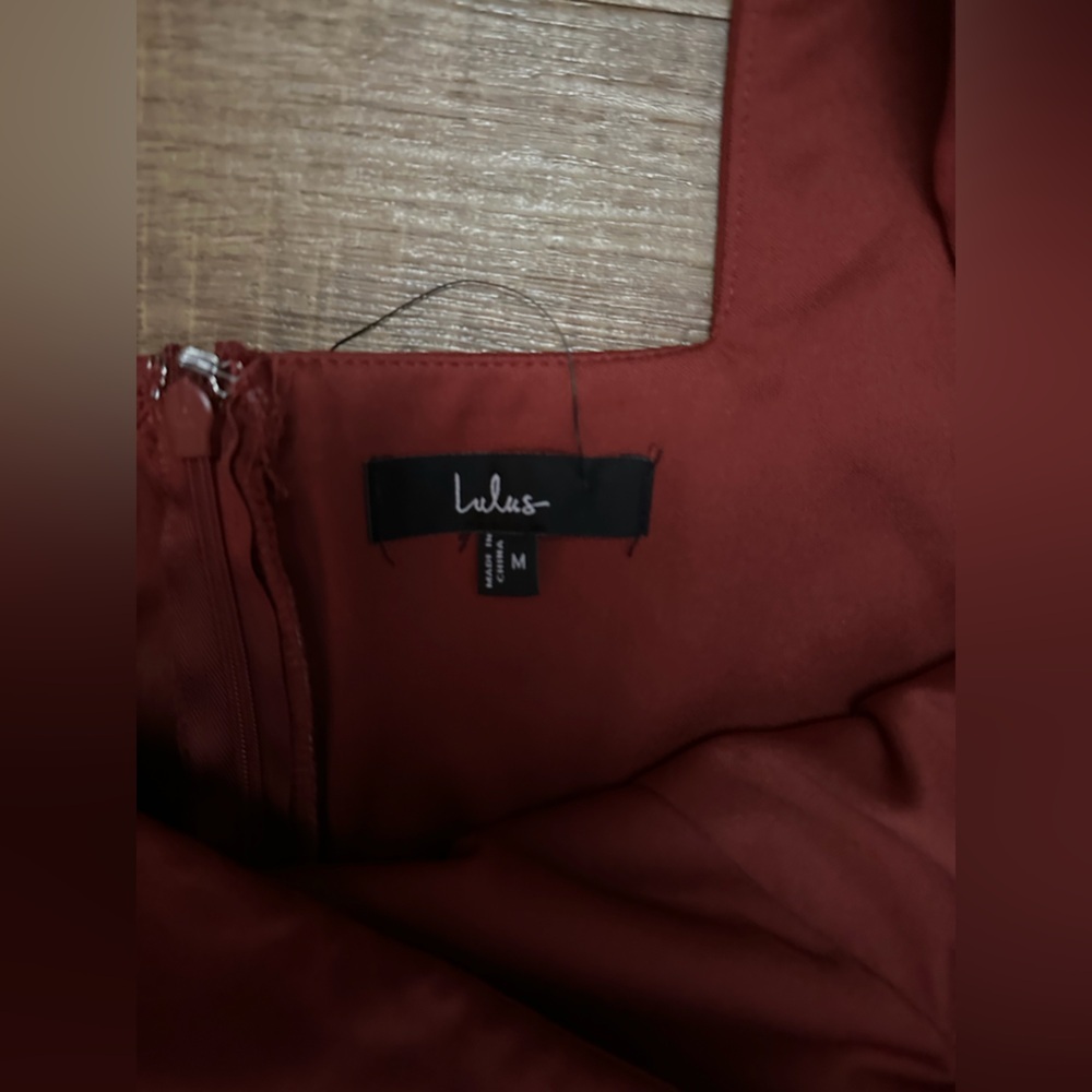 Lulus Glamorous Disposition Rust Ruched Maxi Dress - Picture 6 of 6